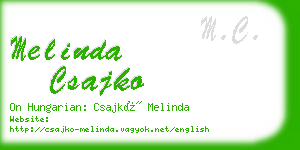 melinda csajko business card